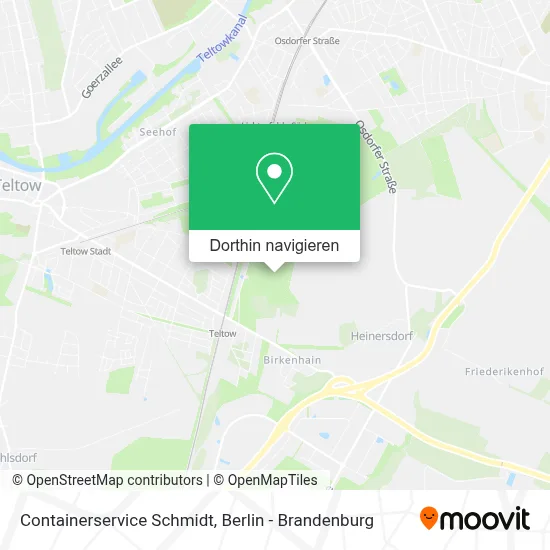 Containerservice Schmidt Karte