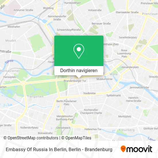 Embassy Of Russia In Berlin Karte