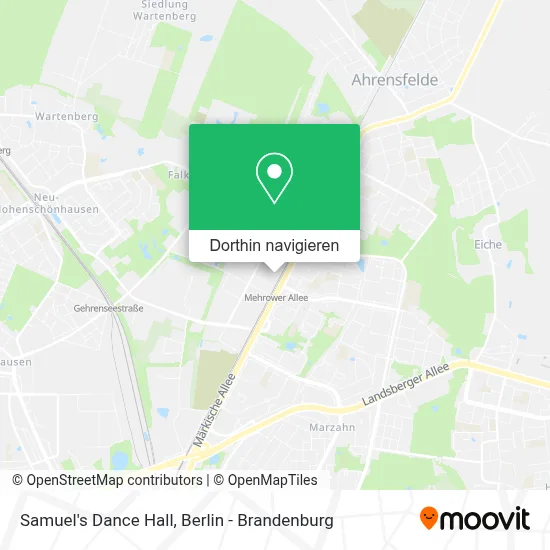 Samuel's Dance Hall Karte