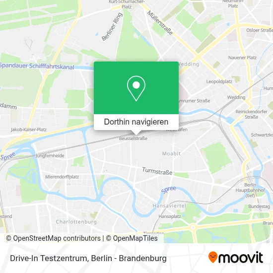 Drive-In Testzentrum Karte