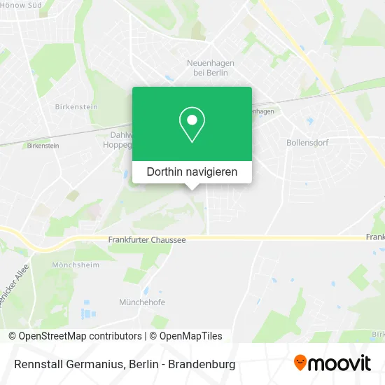 Rennstall Germanius Karte