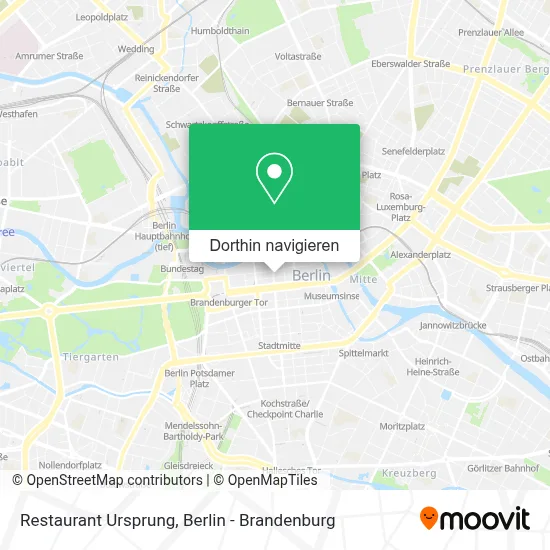 Restaurant Ursprung Karte
