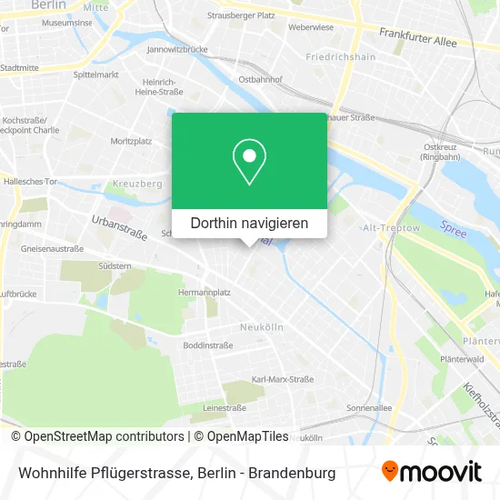Wohnhilfe Pflügerstrasse Karte