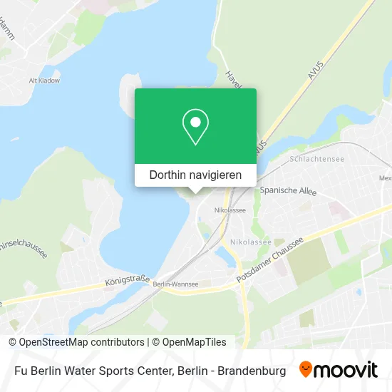 Fu Berlin Water Sports Center Karte