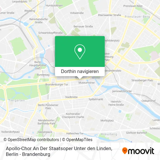 Apollo-Chor An Der Staatsoper Unter den Linden Karte