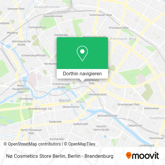 Nø Cosmetics Store Berlin Karte