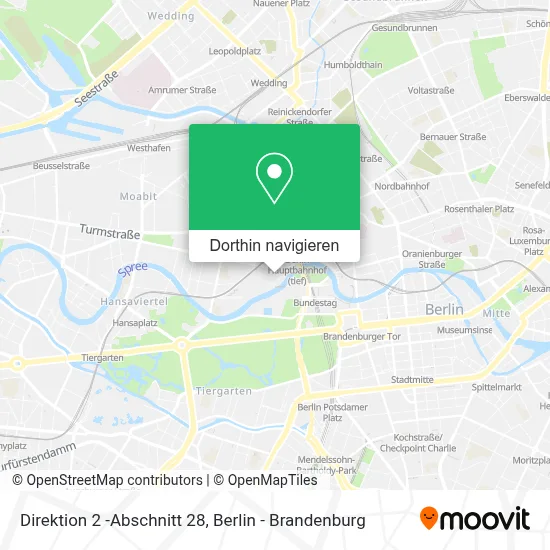 Direktion 2 -Abschnitt 28 Karte