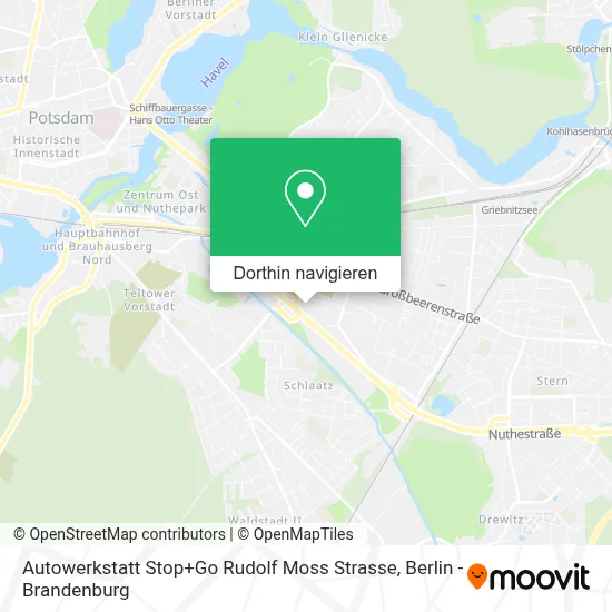 Autowerkstatt Stop+Go Rudolf Moss Strasse Karte