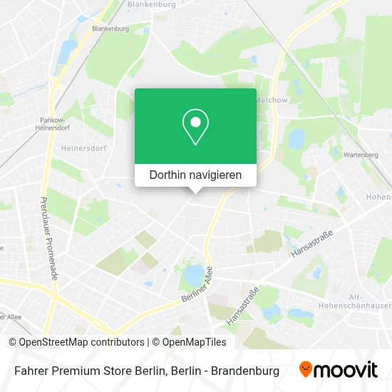 Fahrer Premium Store Berlin Karte