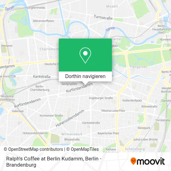 Ralph's Coffee at Berlin Kudamm Karte