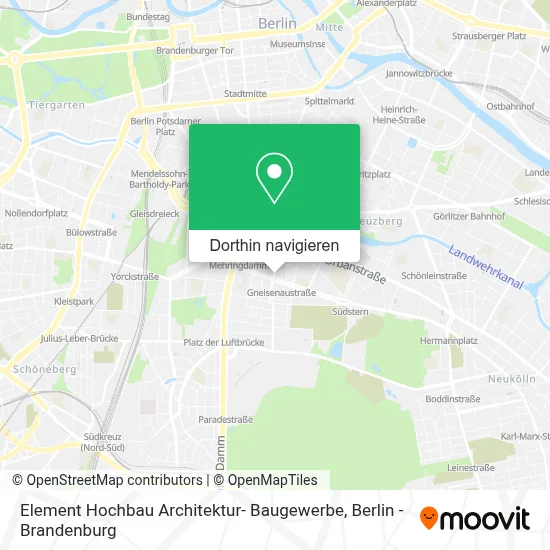 Element Hochbau Architektur- Baugewerbe Karte