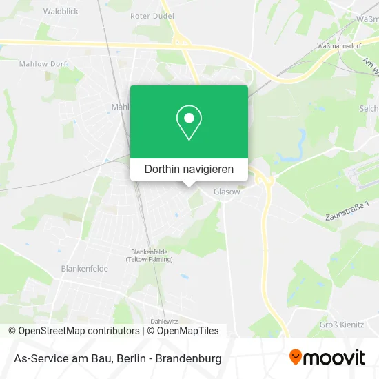 As-Service am Bau Karte