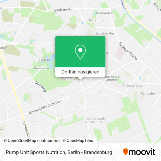 Pump Unit Sports Nutrition Karte