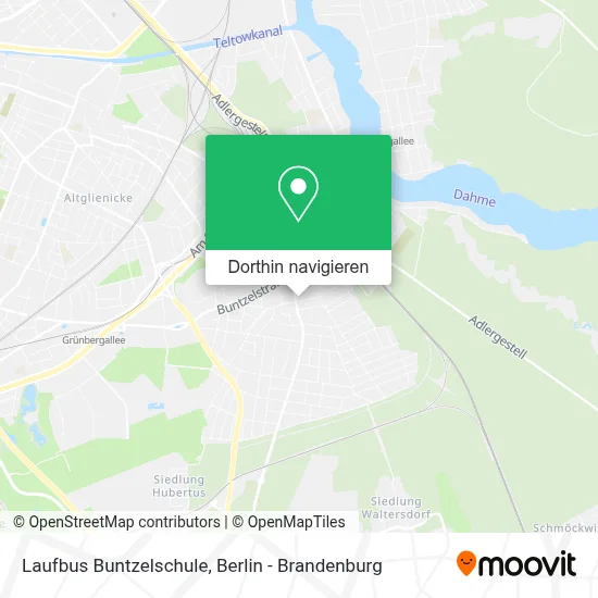 Laufbus Buntzelschule Karte