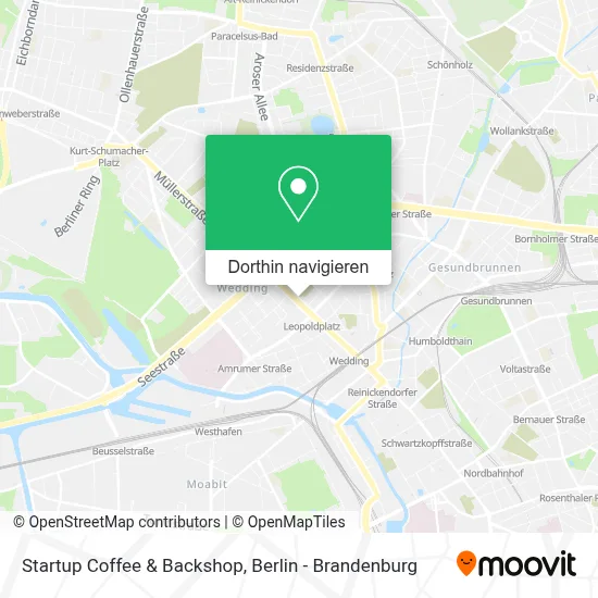 Startup Coffee & Backshop Karte
