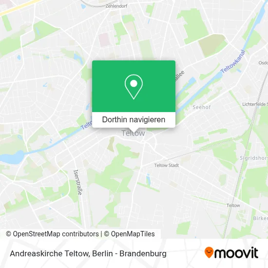 Andreaskirche Teltow Karte