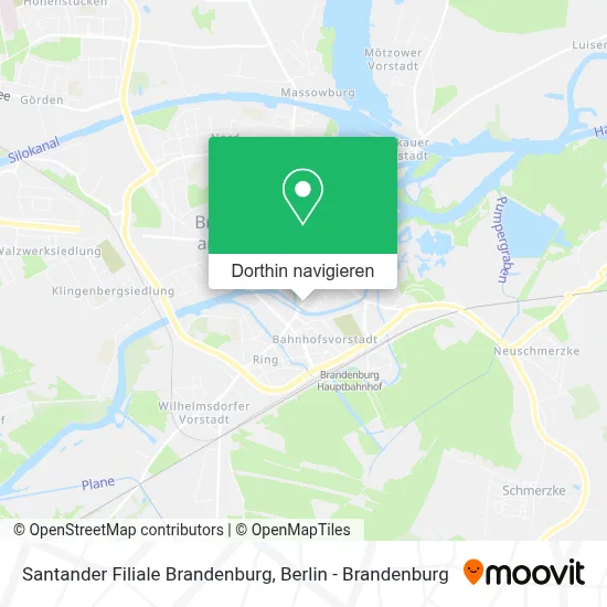 Santander Filiale Brandenburg Karte