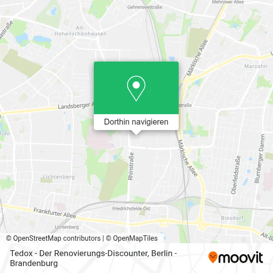 Tedox - Der Renovierungs-Discounter Karte