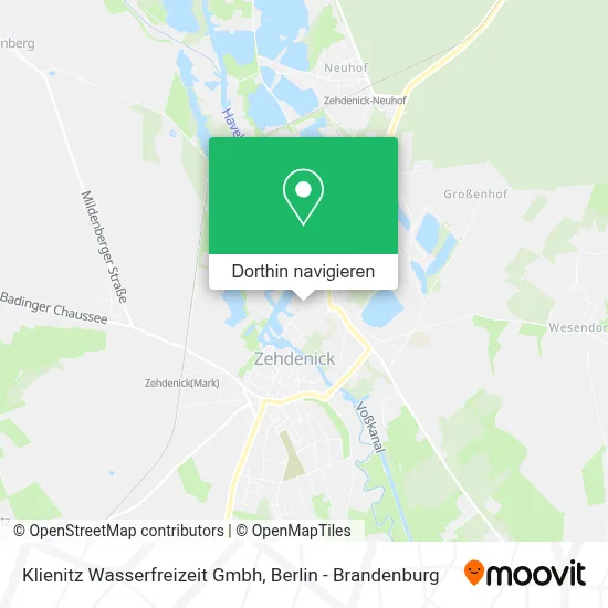 Klienitz Wasserfreizeit Gmbh Karte