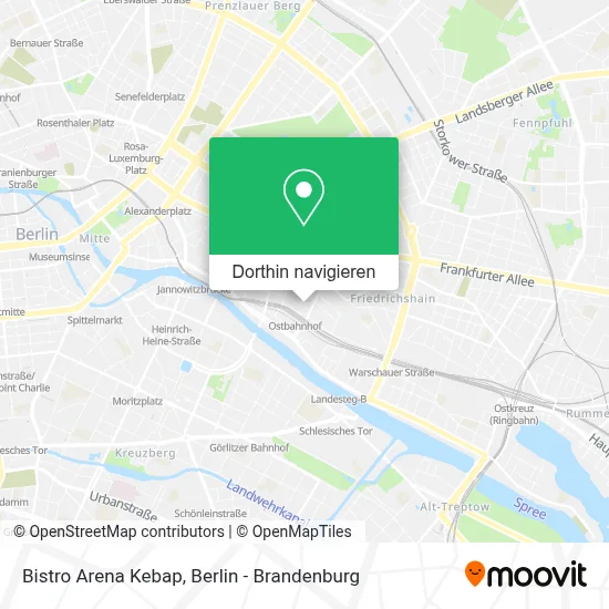 Bistro Arena Kebap Karte
