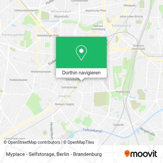 Myplace - Selfstorage Karte