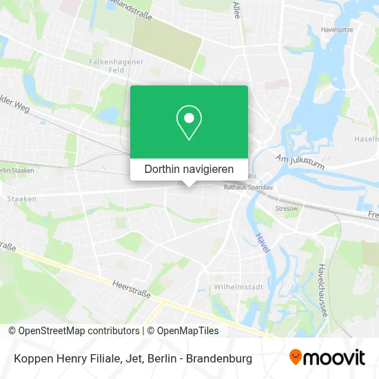 Koppen Henry Filiale, Jet Karte