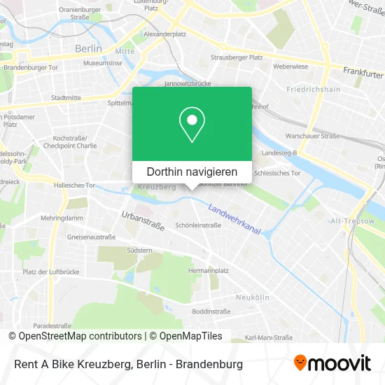 Rent A Bike Kreuzberg Karte