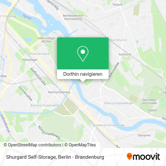 Shurgard Self-Storage Karte