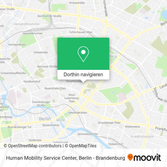 Human Mobility Service Center Karte