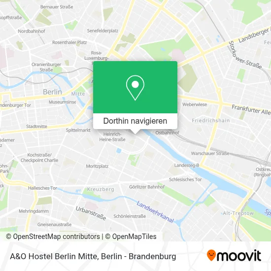 A&O Hostel Berlin Mitte Karte