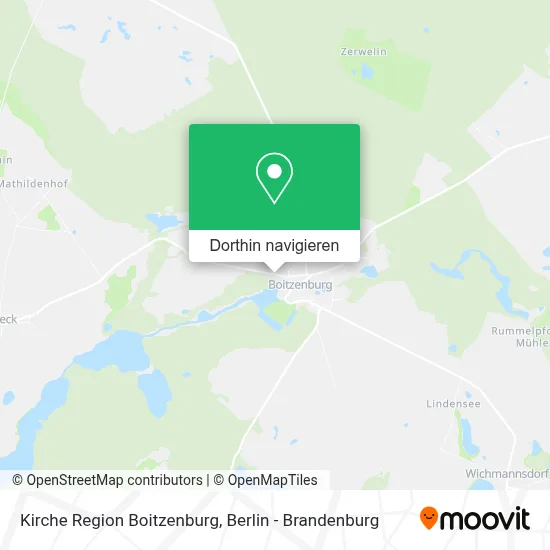 Kirche Region Boitzenburg Karte