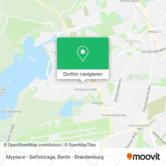 Myplace - Selfstorage Karte