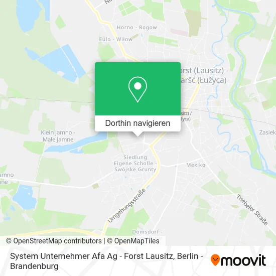 System Unternehmer Afa Ag - Forst Lausitz Karte