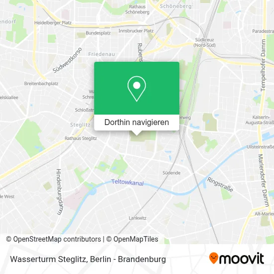 Wasserturm Steglitz Karte