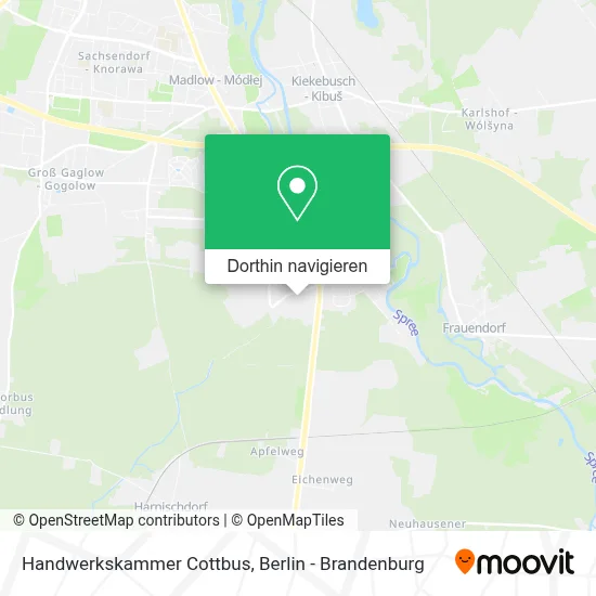 Handwerkskammer Cottbus Karte