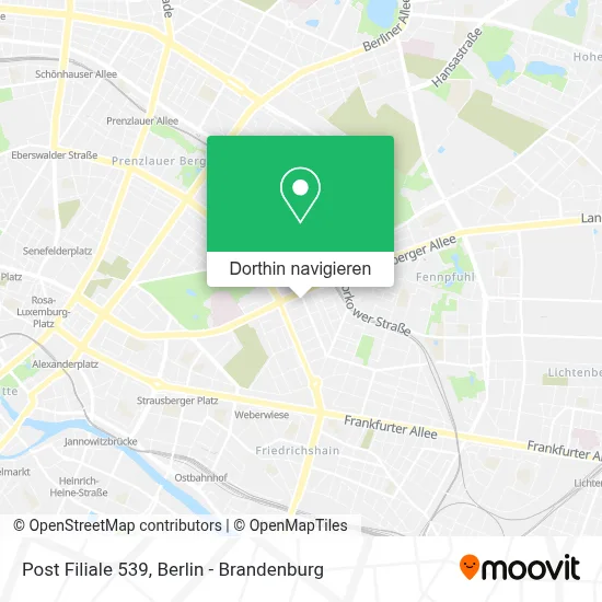 Post Filiale 539 Karte