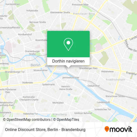 Online Discount Store Karte