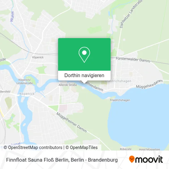 Finnfloat Sauna Floß Berlin Karte