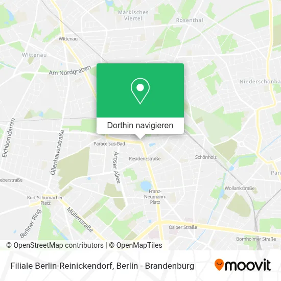 Filiale Berlin-Reinickendorf Karte