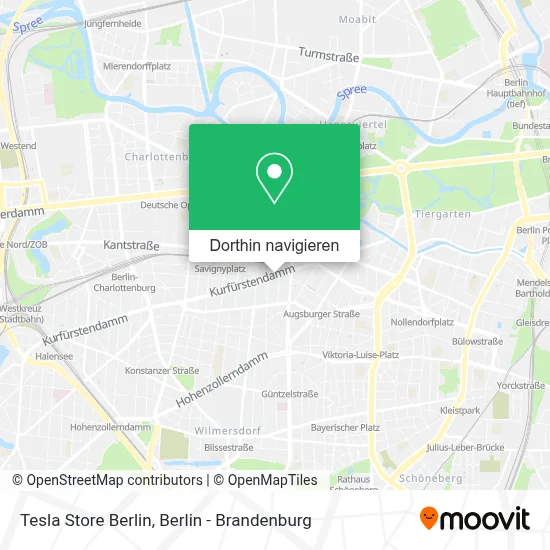 Tesla Store Berlin Karte