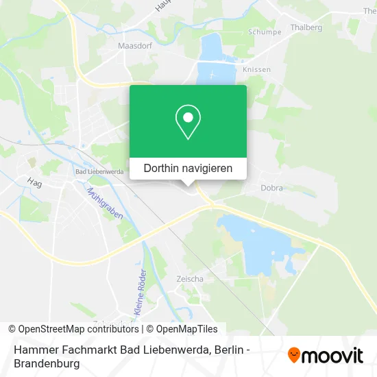 Hammer Fachmarkt Bad Liebenwerda Karte