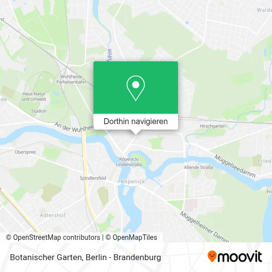 Botanischer Garten Karte