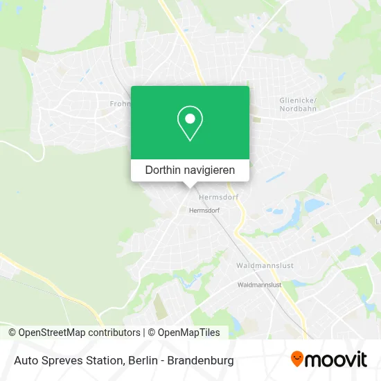 Auto Spreves Station Karte