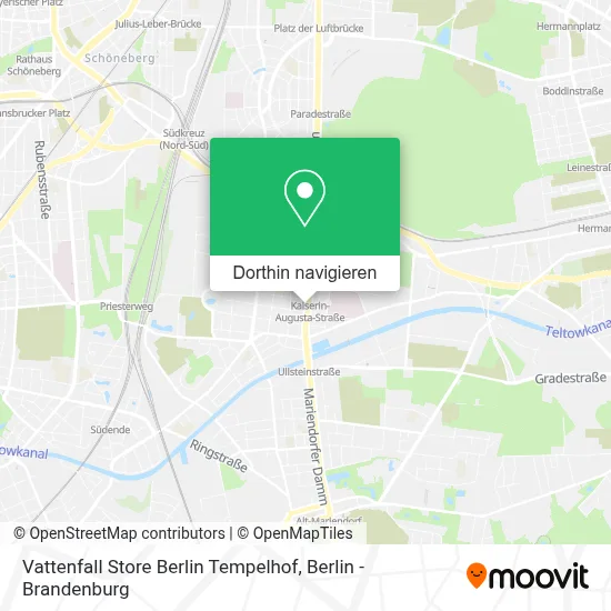 Vattenfall Store Berlin Tempelhof Karte