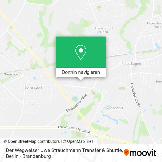Der Wegweiser Uwe Strauchmann Transfer & Shuttle Karte