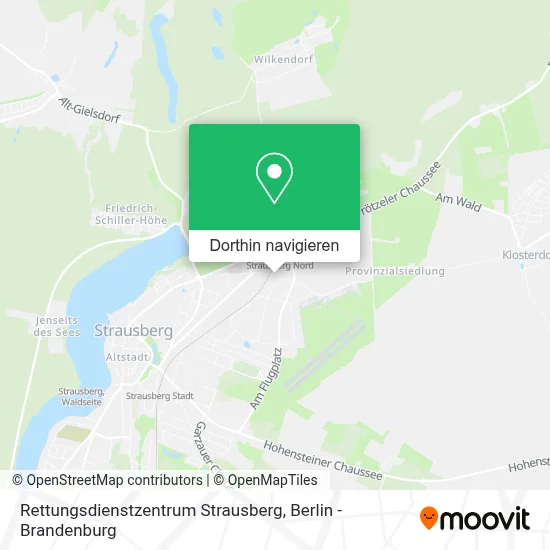 Rettungsdienstzentrum Strausberg Karte