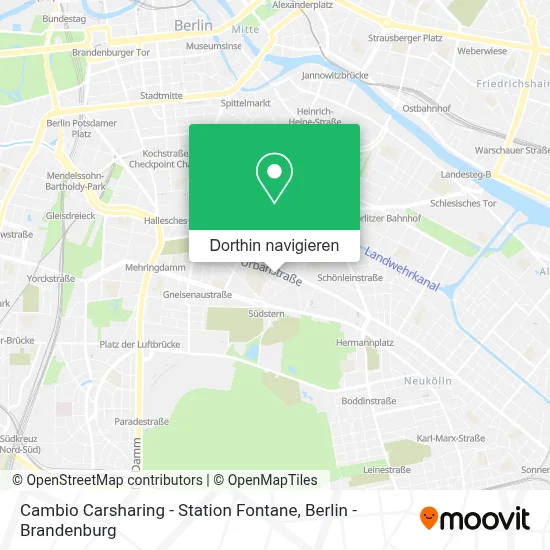 Cambio Carsharing - Station Fontane Karte