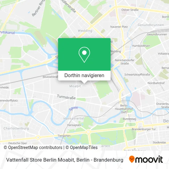 Vattenfall Store Berlin Moabit Karte