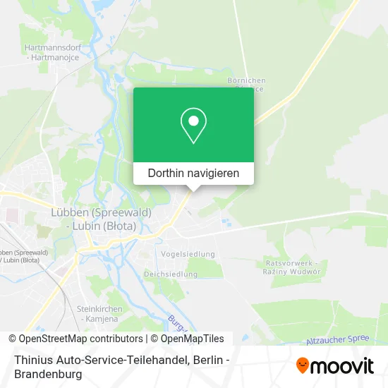 Thinius Auto-Service-Teilehandel Karte