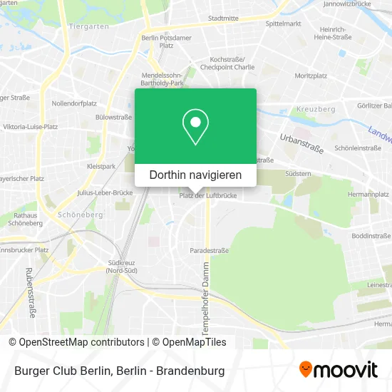 Burger Club Berlin Karte